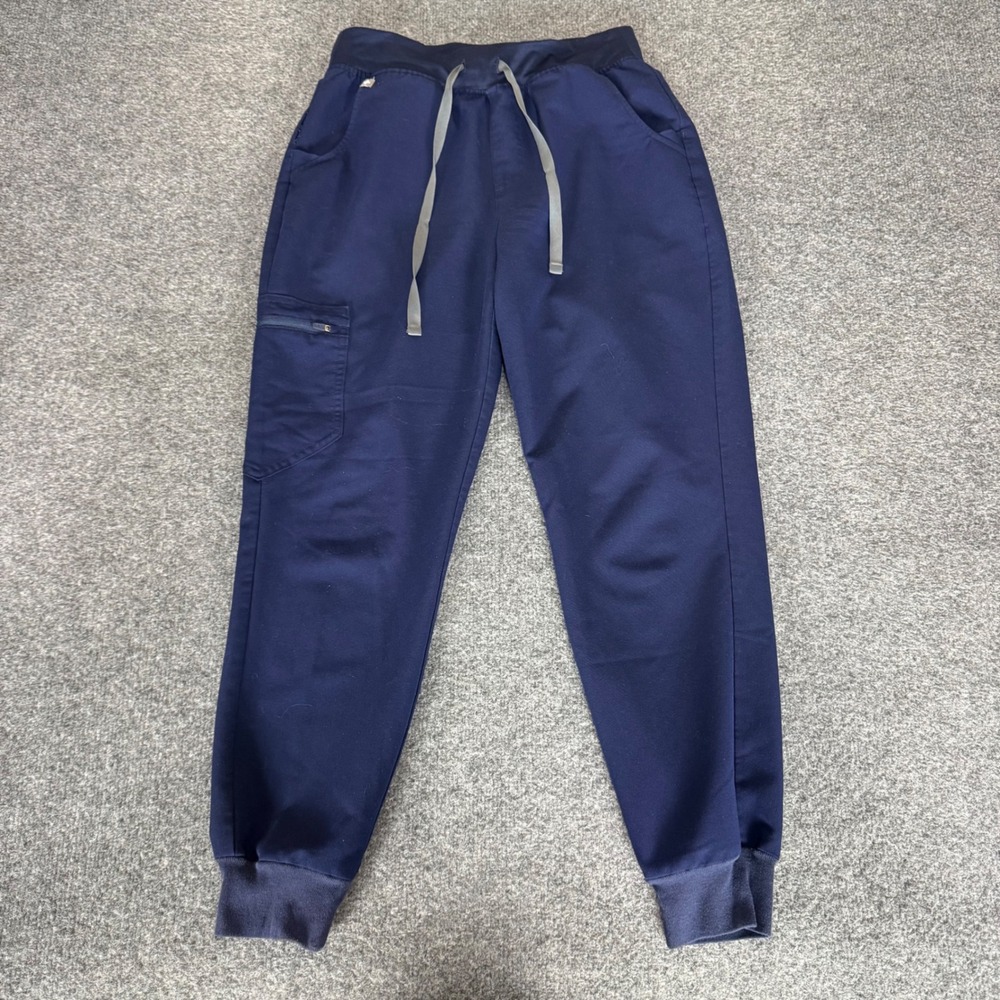 FIGS Zamora High Waisted Jogger Scrub Pants Navy Blue Women Small Petite Uniform